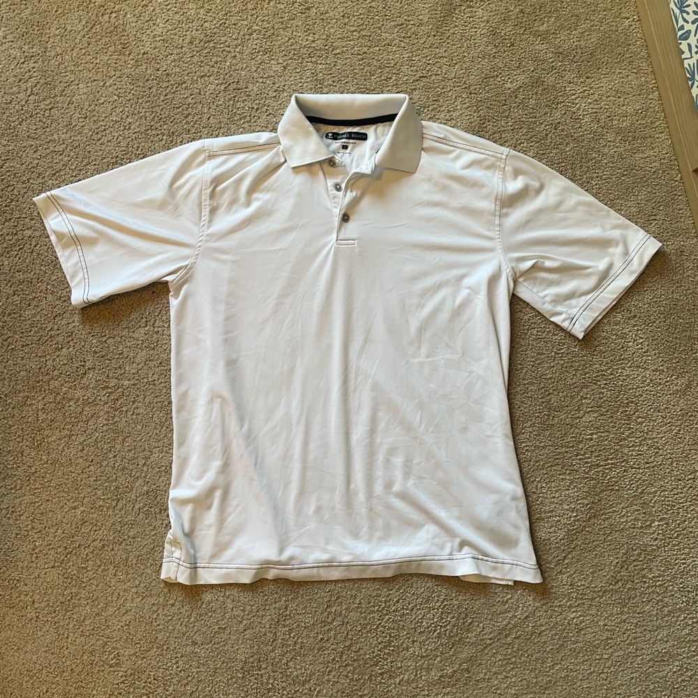 Pebble Beach White Polo Shirt